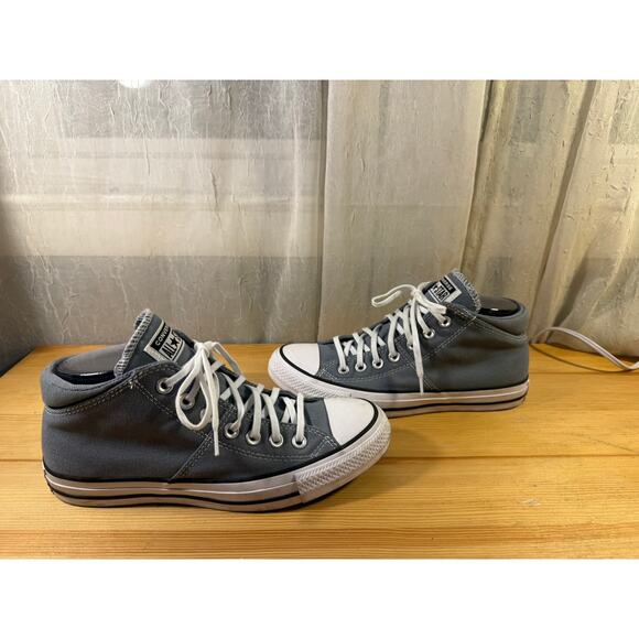Converse Chuck Taylor All Star Gray Mid Top Sneakers Women’s 9 - Picture 3 of 7